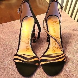 Sam Edelman Yaro real fur leopard print dress sandals